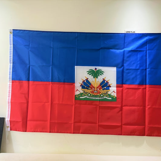 Haiti National Flag 90x150cm, 100% Polyester, Solid Color, Woven, with 2 Sides Printed, for Wedding, Sports, Patriotic Events