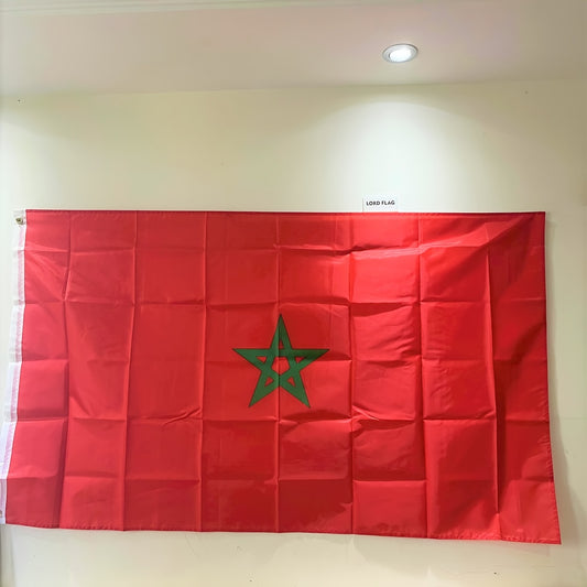 Morocco National Flag, 35.43x59.06inch, Polyester Woven, Solid Color with Digital Printing, MA MAR The Kingdom of Morocco, Back to School Decor, Perfect for Room Decor