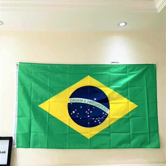 Free Shipping: Show Your Pride with a Beautiful Brazilian Flag Banner!