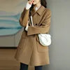 Boutique Wholesale 2024 Autumn and Winter New Fashion Mid Long Loose Casual Woolen Women's Coat