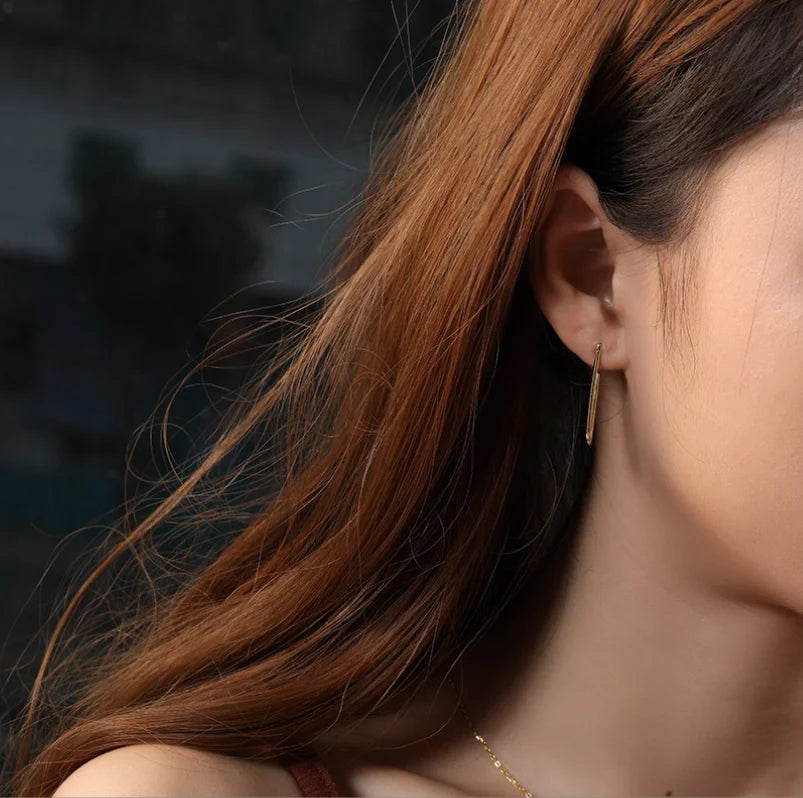 2022 New Drop Hoop Jewelry Gold 18k Real Plated Women S925 Sterling Silver Oval Micro-inlaid Zircon Personality Trend Earrings