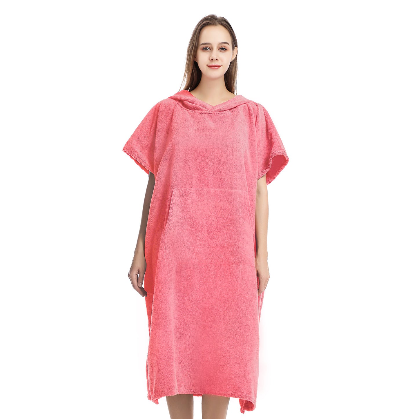 Quick Dry Hooded Towel Robe with Pocket for Swimming, Surfing, and Outdoor Activities - Unisex One Size